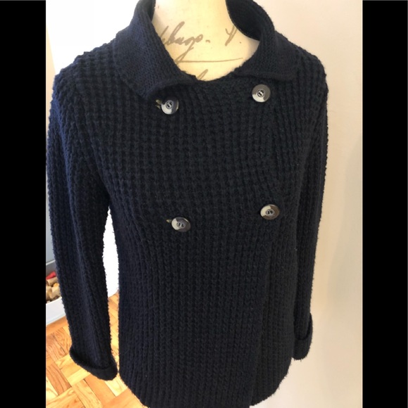 Zara Navy Knit Sweater Size S Wardrobe staple! - Picture 2 of 8